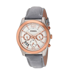 Uhrenarmband Fossil ES4081 Leder Grau 20mm